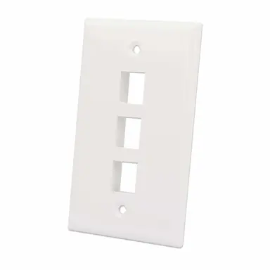 Intellinet 3-Outlet Keystone Wall Plate, image 4