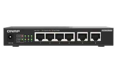 QNAP Desktop Unmanaged Switch, 4-Port 2.5GBPS Auto Negotiatio