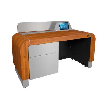 Middle Atlantic Pre-Configured L7 Series Lectern IN Glamour Cherry with Silver Accents