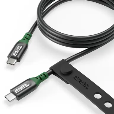 Plugable Technologies Plugable USB C to USB C Cable, 240W USB C Charging Cable 20GBPS, 4K 120HZ, 8K 60