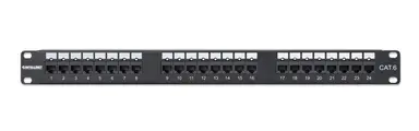 Intellinet Cat6 24-Port Patch Panel with Leds, 1U