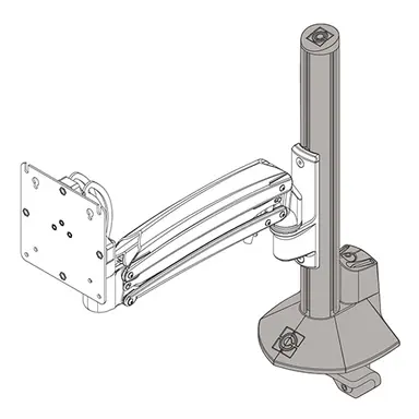 Chief Manufacturing Kxc K1C K2C Column Desk Clamp Base Accessory Silver