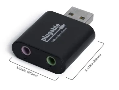 Plugable Technologies USB Audio Adapter with 3.5MM Speaker-Headphone And Microphone Jack Add AN Exter, image 6