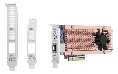 Qnap QM2 Series 2 X PCIE 2280 M.2 SSD Slots PCIE GEN4 X 8 1 X AQC113C 10GBE Nbase, image 7