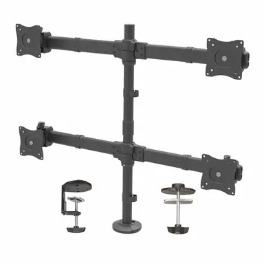 StarTech.com VESA 75X75/100X100MM Heavy Duty Steel Desk Mount Quad Monitor Arm (2X2) Supports, image 2