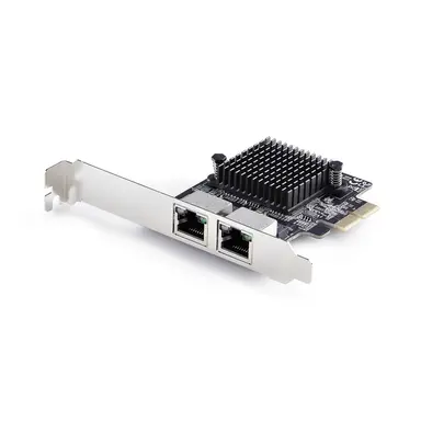 StarTech.com 2-Port 5G Gigabit PCIe Network Adapter Card, 5G/2.5G/1G/100M/10M PCI Express LAN