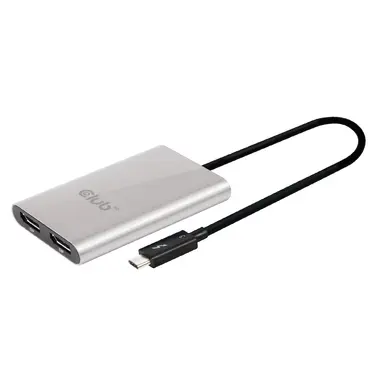 Club 3D B.V Thunderbolt 3 to Displayport 1.2 Dual Monitor Support 4K60HZ .THIS Unique Adapte