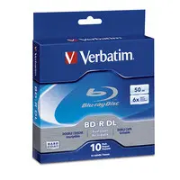 Verbatim Americas BD-R DL 50GB 8X, Verbatim, 10PK Spindle Box Peg Hanger, image 3
