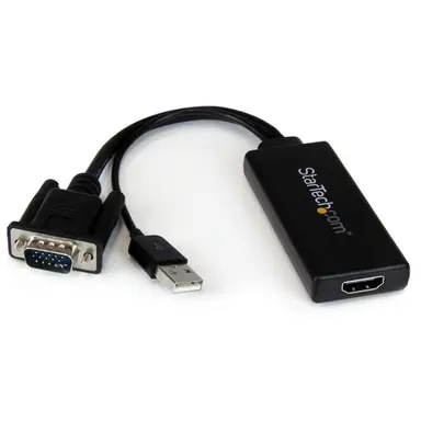 StarTech.com Convert a VGA Signal from a Laptop or Desktop to HDMI USB-Powered -Convert VGA