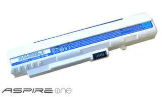 Acer America White Battery for Aspire One AOD250 & 150 Series Netbooks 6 Cell 5200MAH