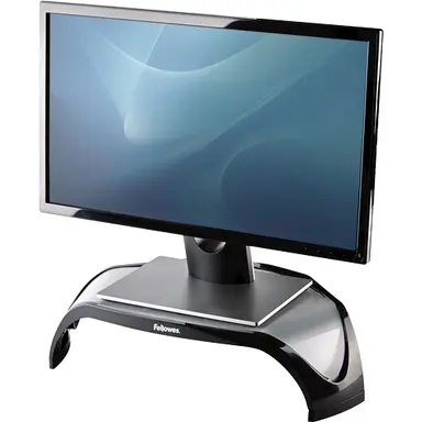 Fellowes Elevate Your Display to Comfortable Viewing Height to Help Prevent Neck Strain.