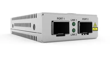 Allied Telesis SFP+ to SFP+ Mini Media Converter, Universal Psu, TAA Compliant