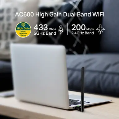 Omada Networks by TP Link AC600 High Gain Wireless Dual Band USB a, image 6