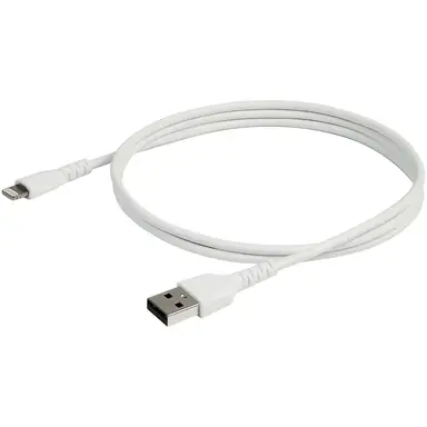 StarTech.com 3.3 ft 1M USB to Lightning Cable - Apple Mfi Certified - Aramid Fiber - White, image 6