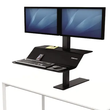 Fellowes Lotus VE Sit-Stand Workstation - Dual, image 6