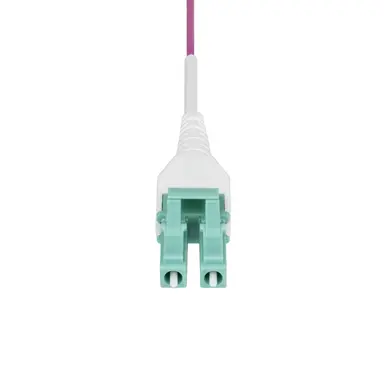 StarTech.com 10M (33 ft) LC to LC (UPC) OM4 Multimode Fiber Optic Cable, Erika Violet, 50/125, image 8