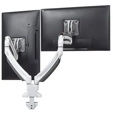 Chief Manufacturing K1 Desk Mnt Dual Disp Dual 2L Arms Wht, image 4