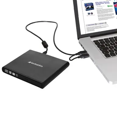 Verbatim Americas External Slimline CD/DVD Writer, image 7