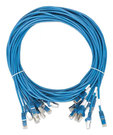 Intellinet CAT8.1 U/FTP Slim Network Patch Cable, 0.5 FT., Blue, 10-Pack