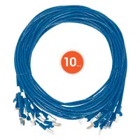 Intellinet Cat6 U/UTP Slim Network Patch Cable, 0.5 FT., Blue, 10-Pack, image 3