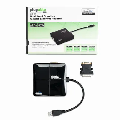 Plugable Technologies Plugable USB 3.0 Universal Mini Laptop Docking Station for Windows And Mac (DUAL, image 8