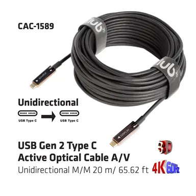 Club 3D B.V USB 3.2 C Aoc Cable 20M/65.62FT, image 8
