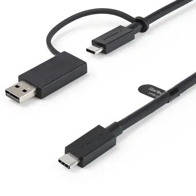 StarTech.com 3.3 ft USB C Cable with USB a Adapter Dongle - USB C to C Cable