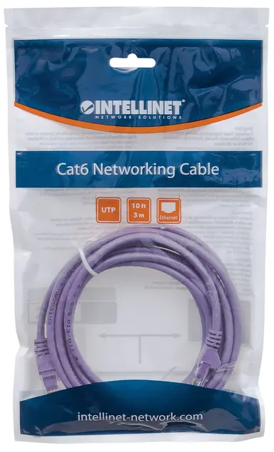 Intellinet 7 FT Purple Cat6 Snagless Patch Cable, image 8