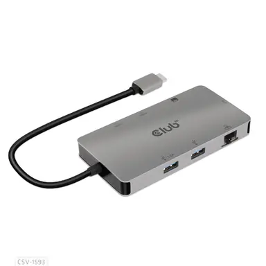 Club 3D B.V USB 3.2 GEN1 Type-C 8-in-1 Hub - 2 HDMI, 2 USB-a, RJ45, SD/Micro SD and USB-C., image 4