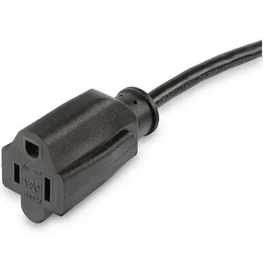 StarTech.com AC Power Extension Cord 18IN/0.45M 18AWG Power Supply Extension Cable NEMA 5-15R, image 6