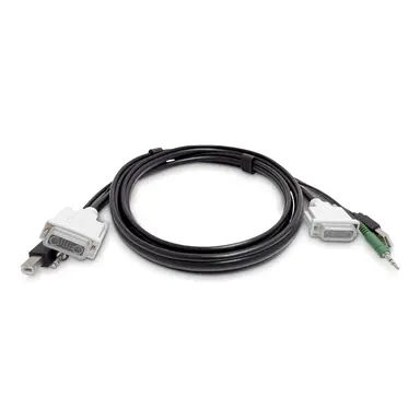 STARTECH.COM 6FT (1.8M) DVI KVM Cable USB 2.0 3.5MM Audio Universally Compatible Combo Cab