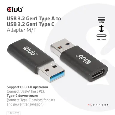 Club 3D B.V USB-C 3.2 Female to USB-a 3.2 Adapter, image 8