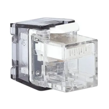 Intellinet Cat6 Toolless Keystone Jack with LED, Transparent, 25-Pack, image 5