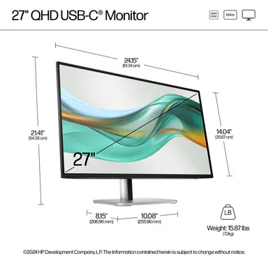 HP Sbuy S5 Pro 527PU 27 in QHD USB-C Monitor, image 8