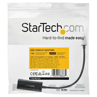 StarTech.com USB-C to DisplayPort 1.4 Adapter; DISPLAYHDR/HBR3/DSC/HDCP 2.2/1.4; 8K 60HZ/4K 1, image 8