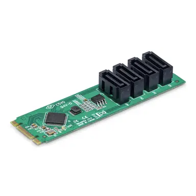 4-PORT M.2 to SATA Adapter Card M.2 PCIE 3.0 to SATA HDD/SSD Expansion Card as