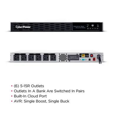 CyberPower uninterruptible power supply (UPS) Line-Interactive 1.5 KVA 1500 W 6 AC outlet(s), image 8
