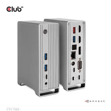 Club 3D B.V Club 3D USB-C GEN2 Triple Display DP Alt Mode + Smart PD Charging Dock, image 7