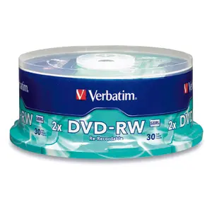 Verbatim Americas DVD-RW 4.7GB 4X Branded Surface 30PK Spindle