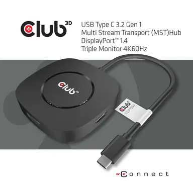 Club 3D B.V Smultistream Stream Hub USB C Altmode 1.4, Support 3X 4K 60HZ with DSC1.2 - the, image 8