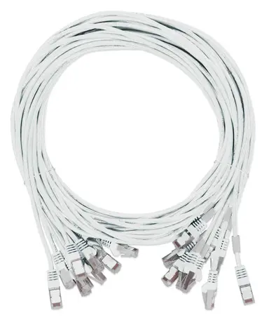 Intellinet CAT8.1 U/FTP Slim Network Patch Cable, 0.5 FT., White, 10-Pack