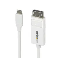 StarTech.com 6 ft (2M) USB-C to DisplayPort 1.2 Cable, Bidirectional, 4K 60HZ, White Video, image 3