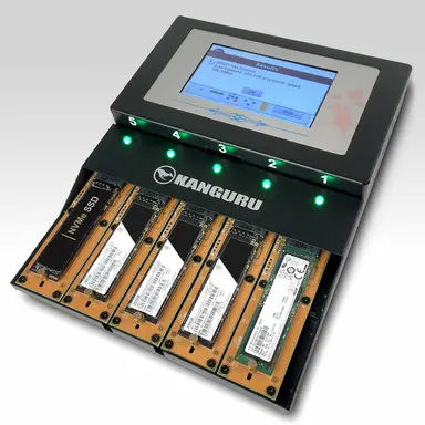 Kanguruclone 1 to 4 M.2 NVMe SSD Duplicator with 4.3 Touchscreen, 12GB/MIN - 1 Y, image 7