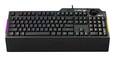 ASUS RA04 Tuf Gaming K1 RGB Keyboard Dedicated Volume Knob Spill Resistance S