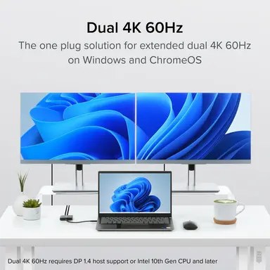Plugable Technologies Plugable USB C to HDMI Adapter for Dual Monitors, 4K 60HZ USB C Hub for Windows, image 6