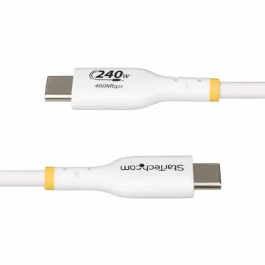 StarTech.com 10 ft White USB-C Charging Cable, USB-If Certified USB C Cable, 240W PD Epr, USB, image 7