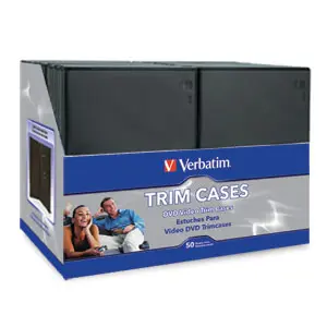 Verbatim Americas 50PK CD DVD Slim Storage Cases Black