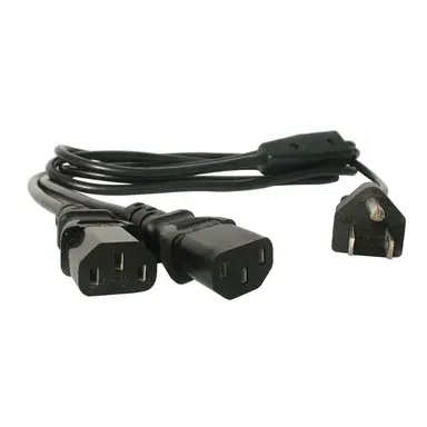 StarTech.com 6 ft (2M) 18AWG Flexible Computer Power Cord W/ NEMA 5-15P and 2X IEC 60320 C13