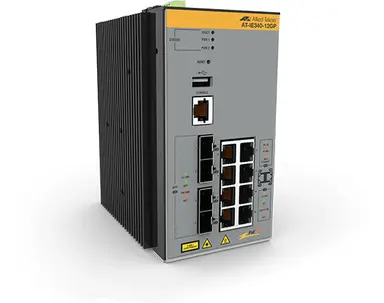 Allied Telesis 8X 10/100/1000T, 4X 100/1000X SFP, Industrial Ethernet, Layer 3 Switch, PoE+