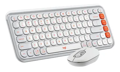 Logitech Pop Icon Combo (Off-White & Orange), image 7
